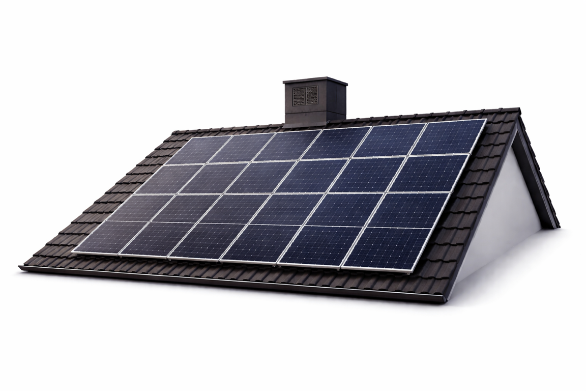 Solaranlage auf einem Wohnhaus